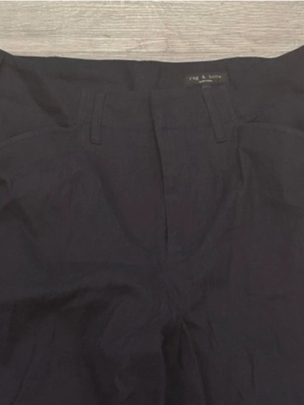 Rag & Bone Chappell Tailored Linen Wide Leg Pants Dark Navy – Women's Size 4 - Picture 3 of 9